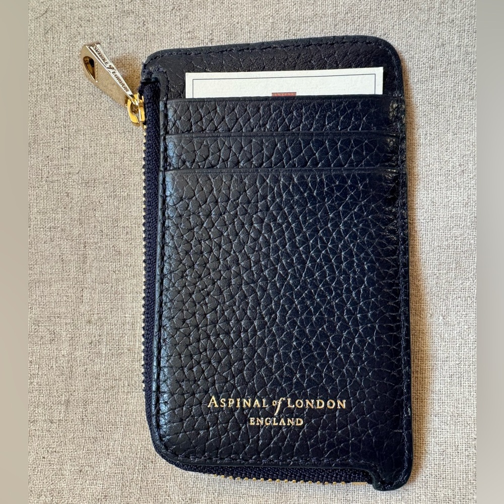 Aspinal of London corner zip card holder